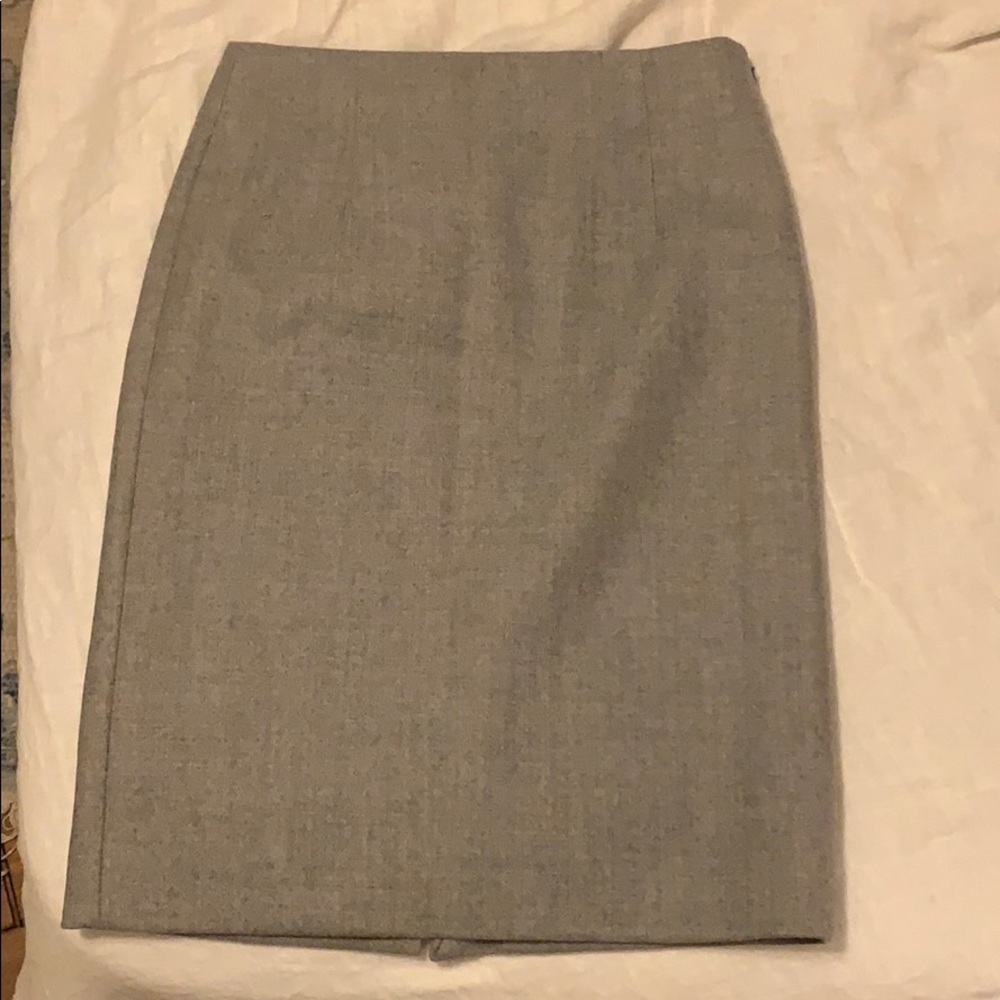 J. Crew Grey Wool Pencil Skirt